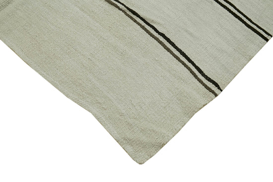 5x12 White Hemp Kilim Rug - 41941
