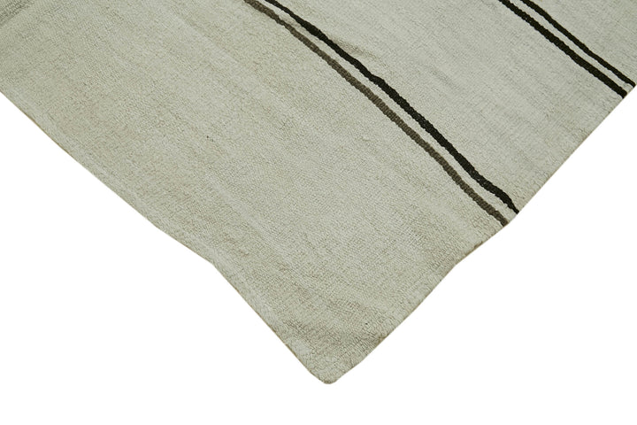 5x12 White Hemp Kilim Rug - 41941