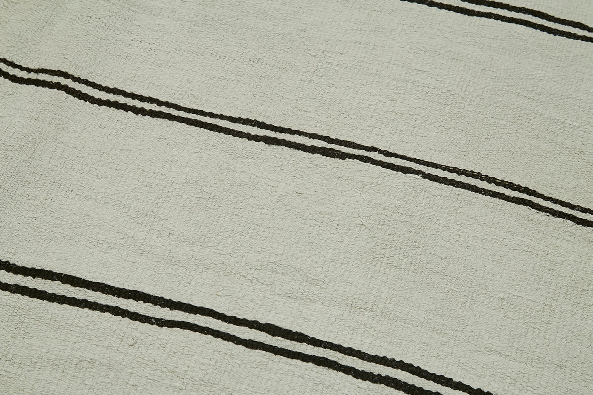 5x12 White Hemp Kilim Rug - 41941