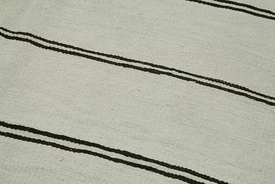 5x12 White Hemp Kilim Rug - 41941