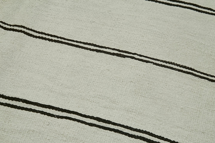 5x12 White Hemp Kilim Rug - 41941