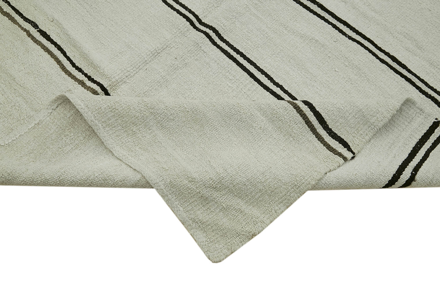 5x12 White Hemp Kilim Rug - 41941