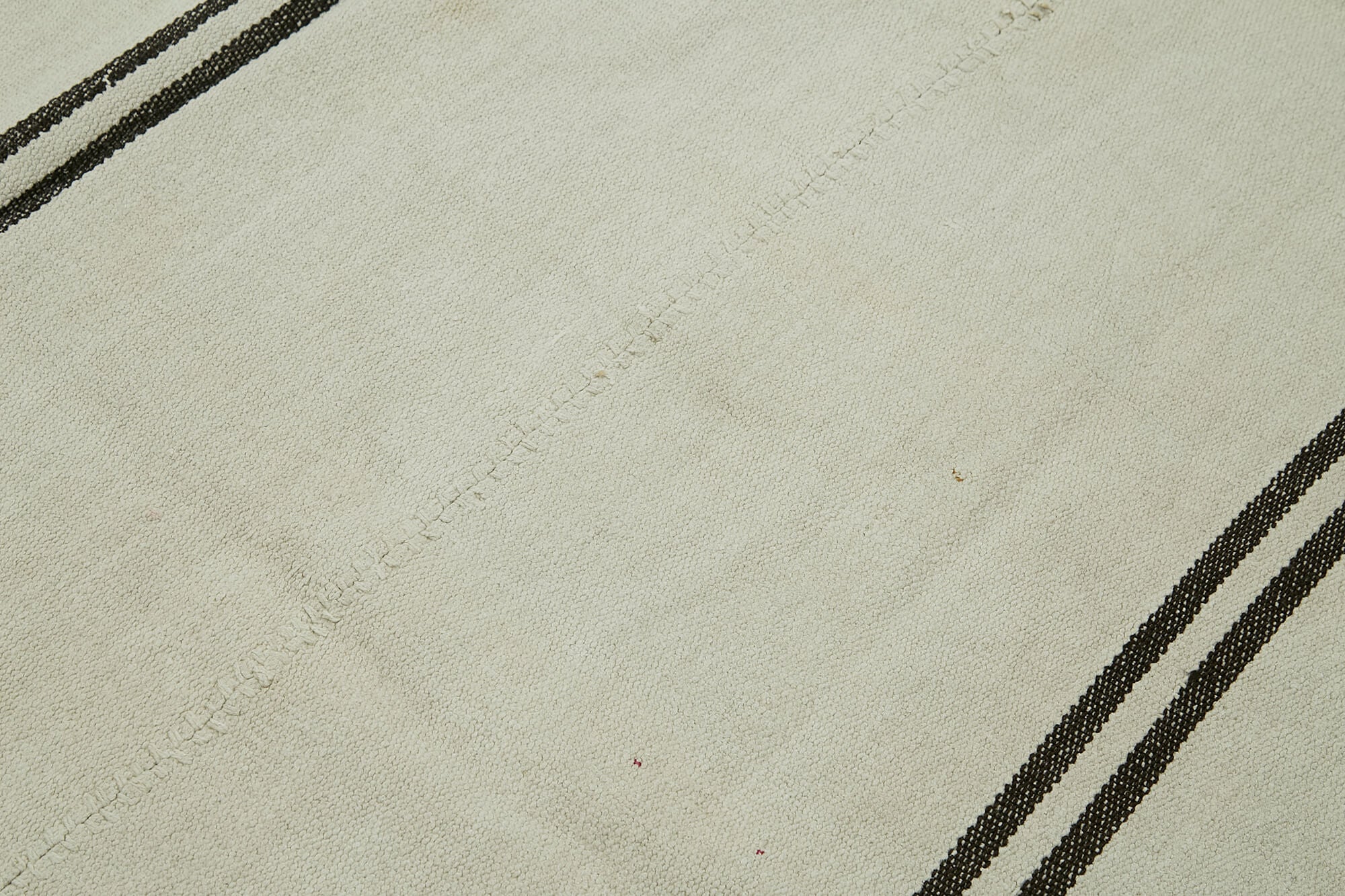 7x9 White Hemp Kilim Rug - 41942
