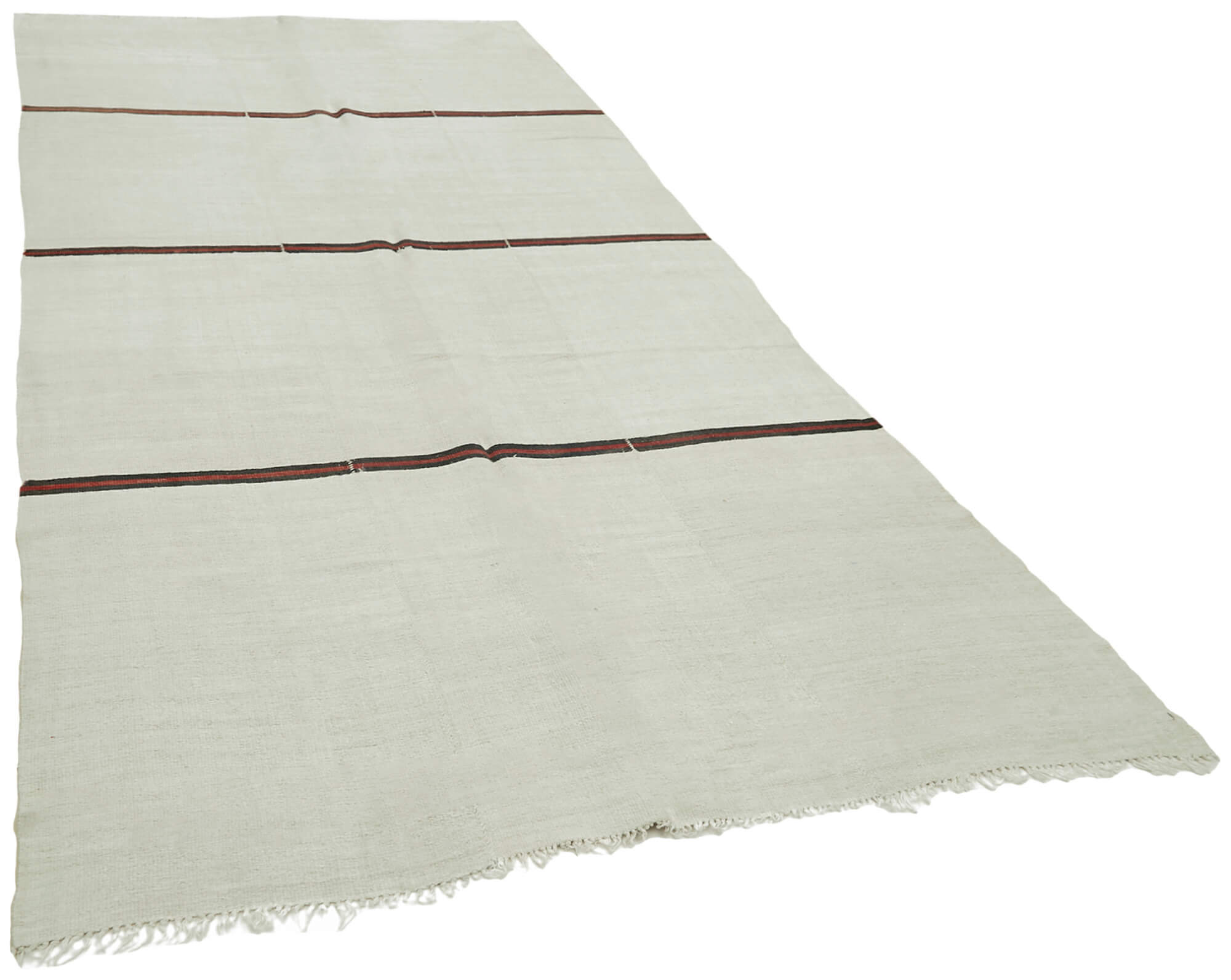 6x12 White Hemp Kilim Rug - 41943