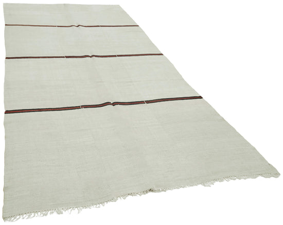 6x12 White Hemp Kilim Rug - 41943