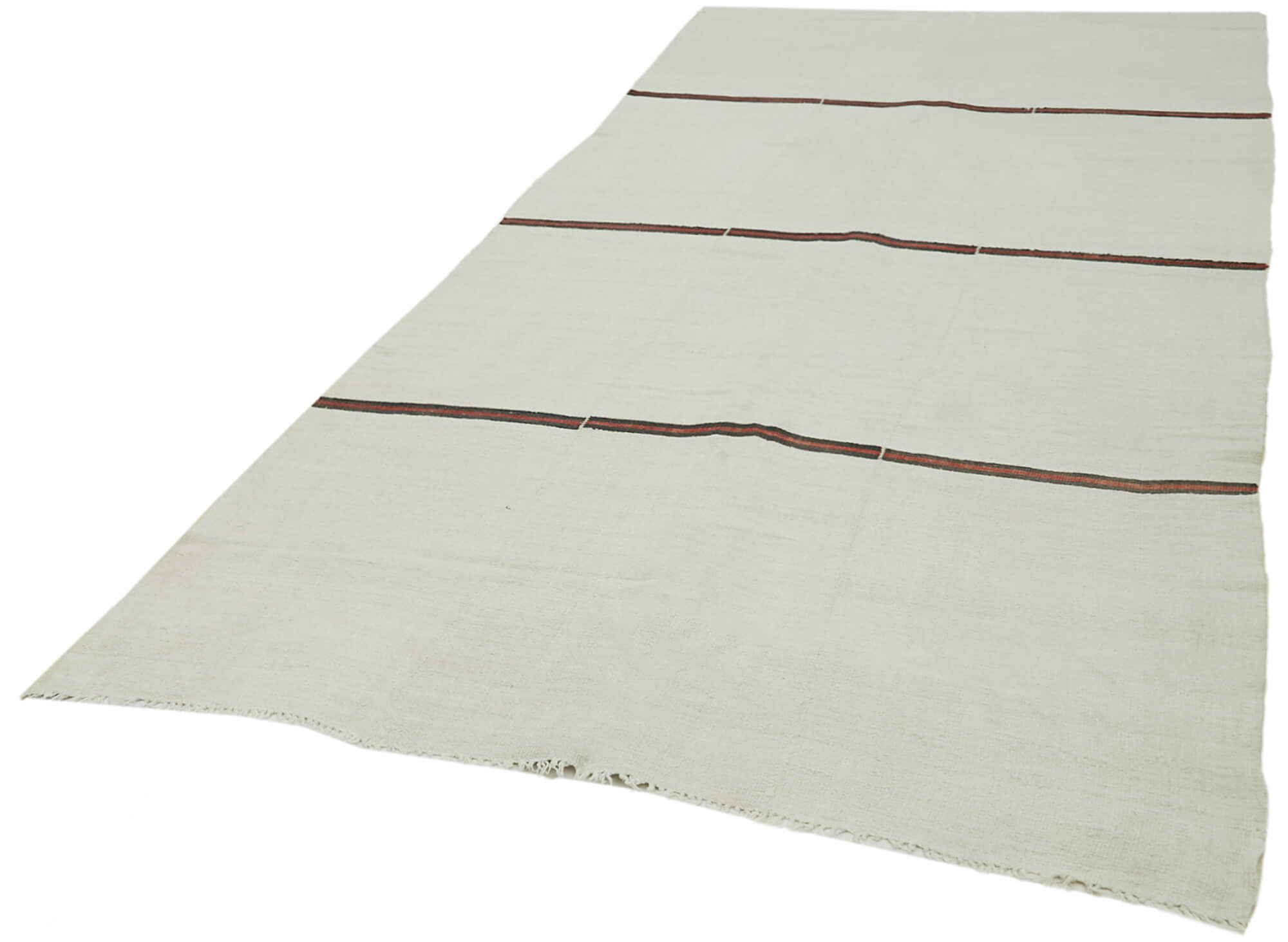 6x12 White Hemp Kilim Rug - 41943