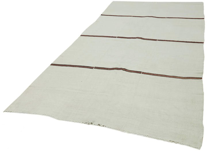 6x12 White Hemp Kilim Rug - 41943