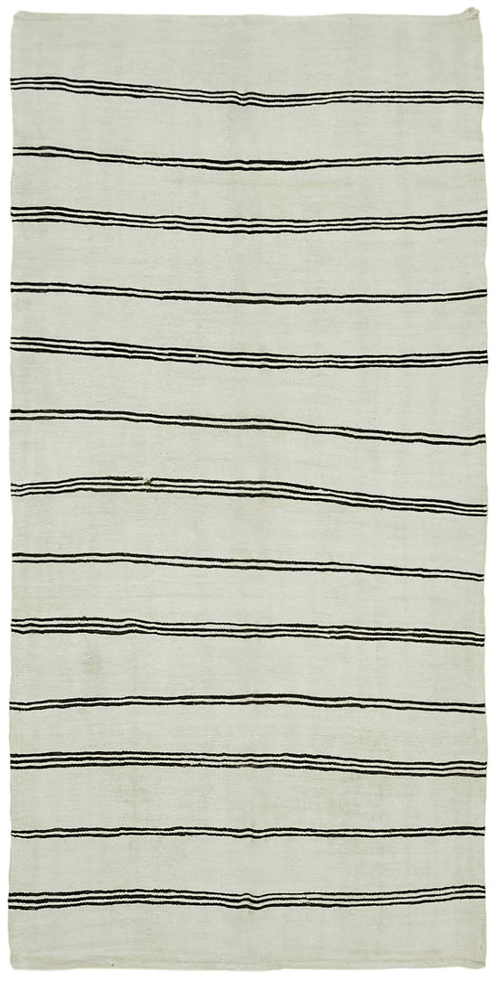 6x11 White Hemp Kilim Rug - 41944