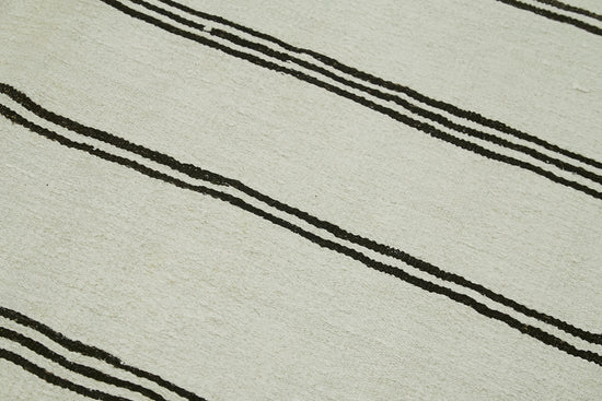 6x11 White Hemp Kilim Rug - 41944