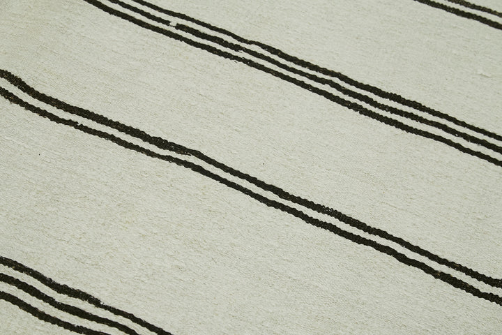 6x11 White Hemp Kilim Rug - 41944