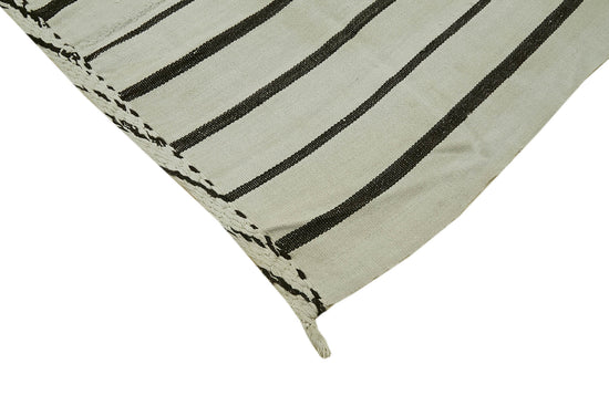 7x8 White Hemp Kilim Rug - 41947