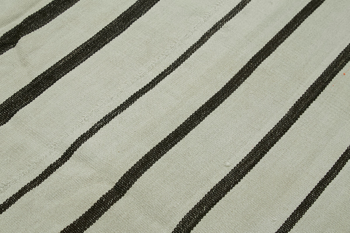 7x8 White Hemp Kilim Rug - 41947
