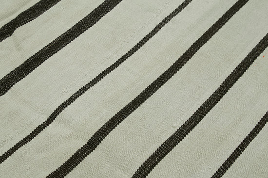 7x8 White Hemp Kilim Rug - 41947