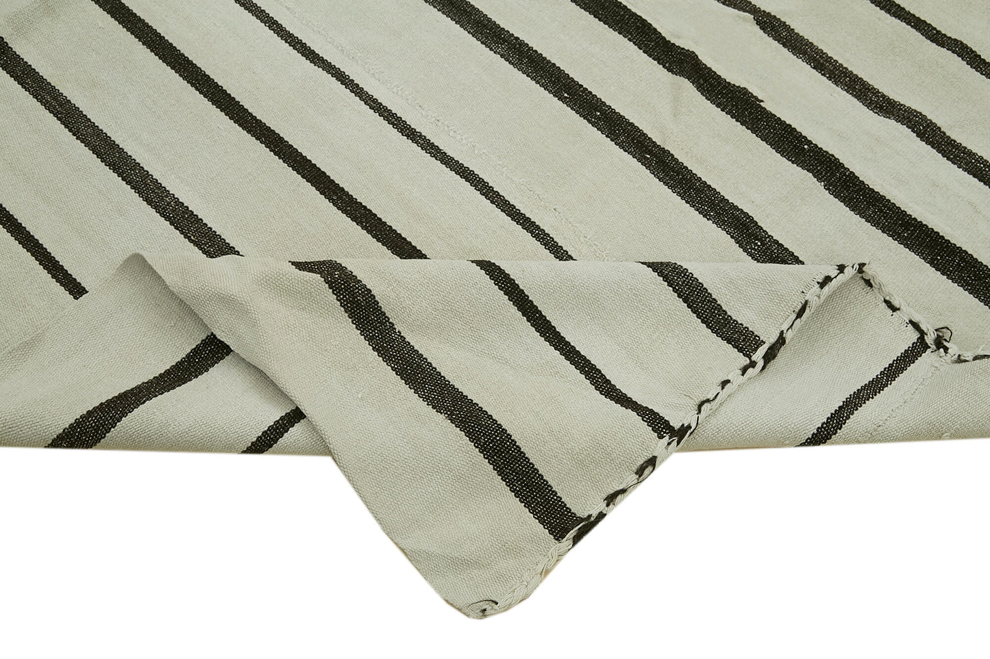 7x8 White Hemp Kilim Rug - 41947