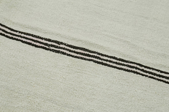 6x12 White Hemp Kilim Rug - 41952