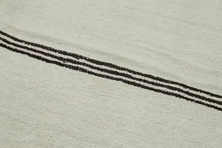 6x12 White Hemp Kilim Rug - 41952