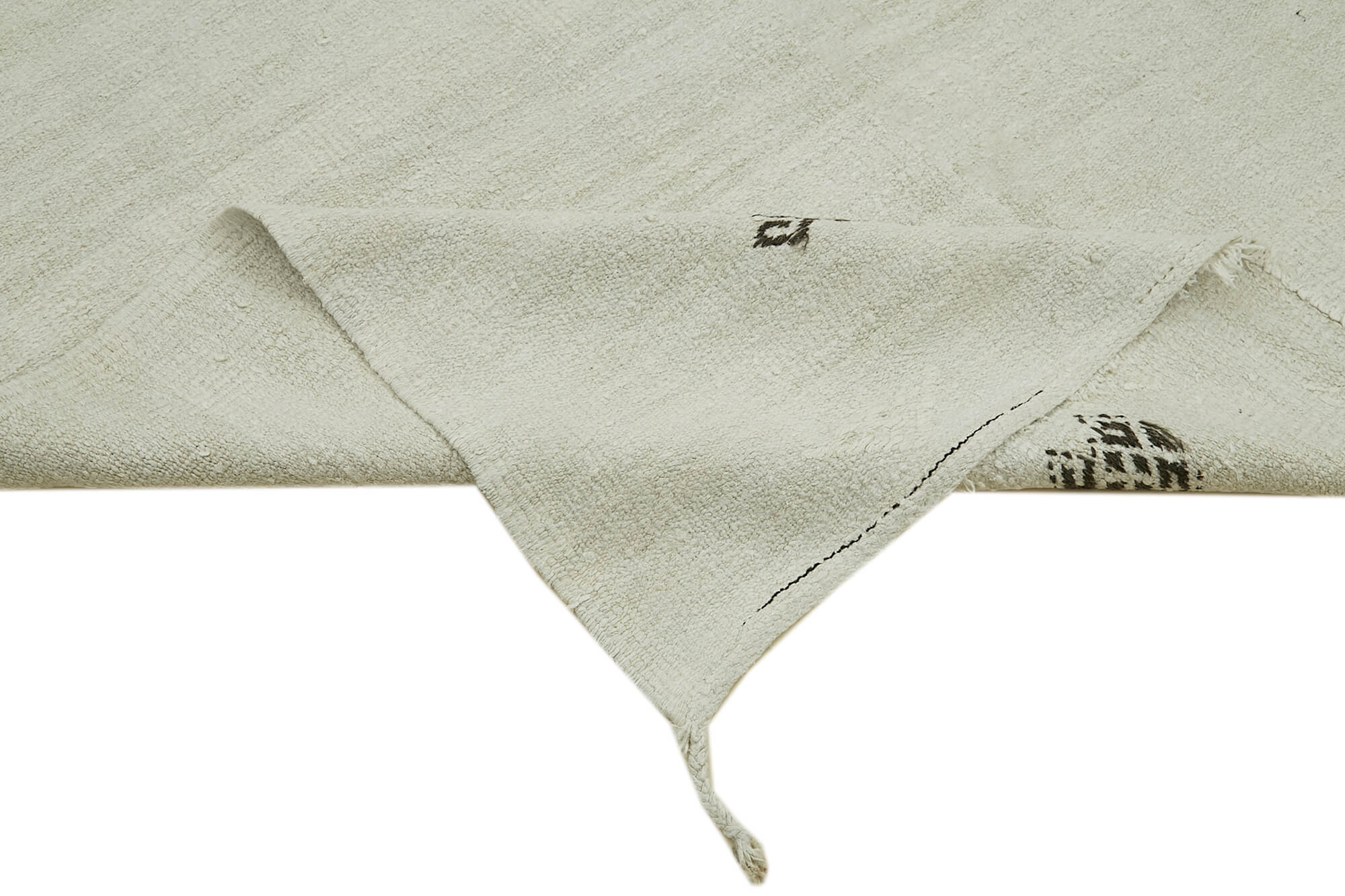 6x12 White Hemp Kilim Rug - 41952