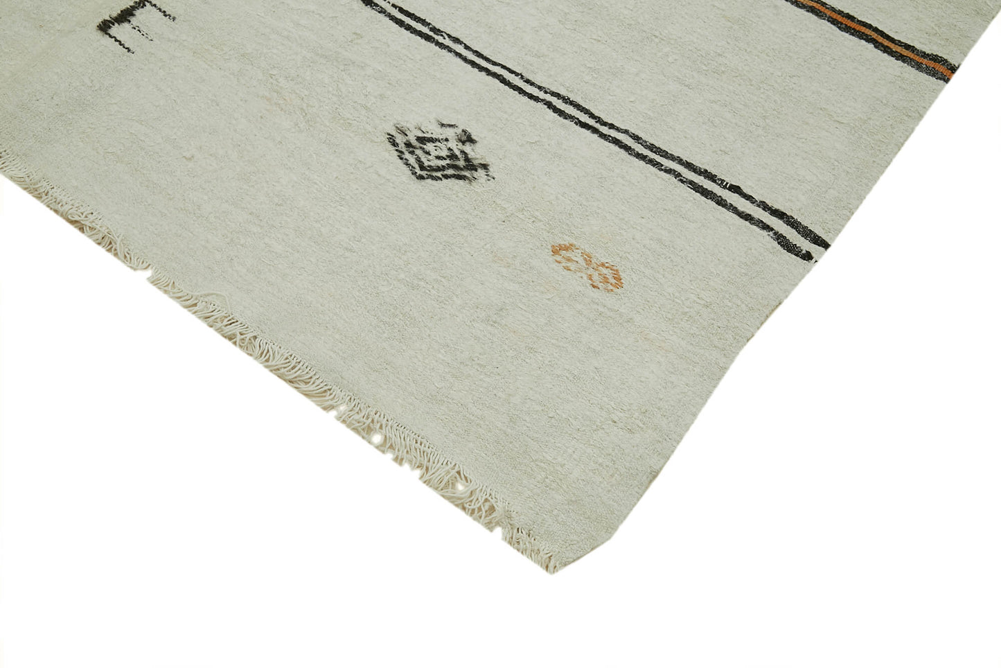 6x12 White Hemp Kilim Rug - 41954