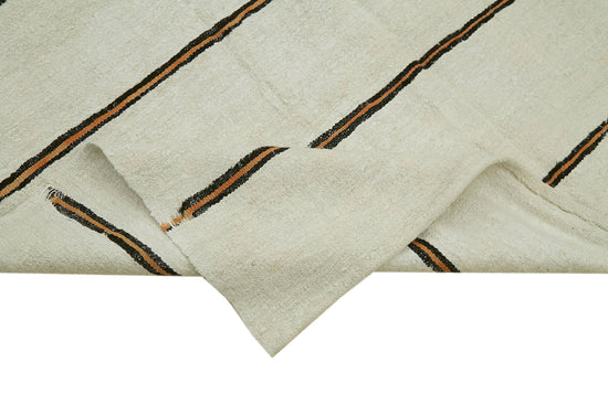 6x12 White Hemp Kilim Rug - 41954