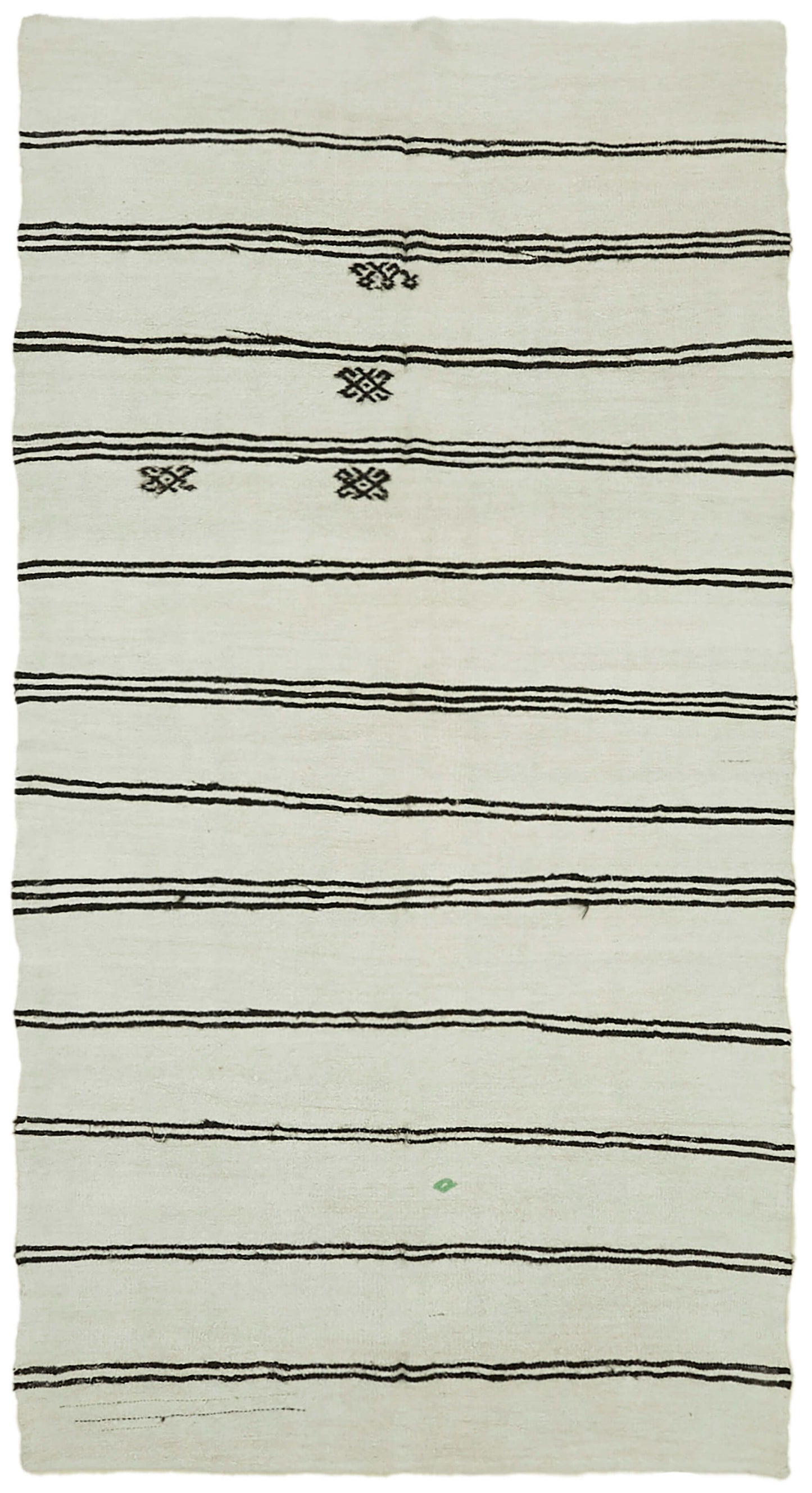 6x11 White Hemp Kilim Rug - 41955