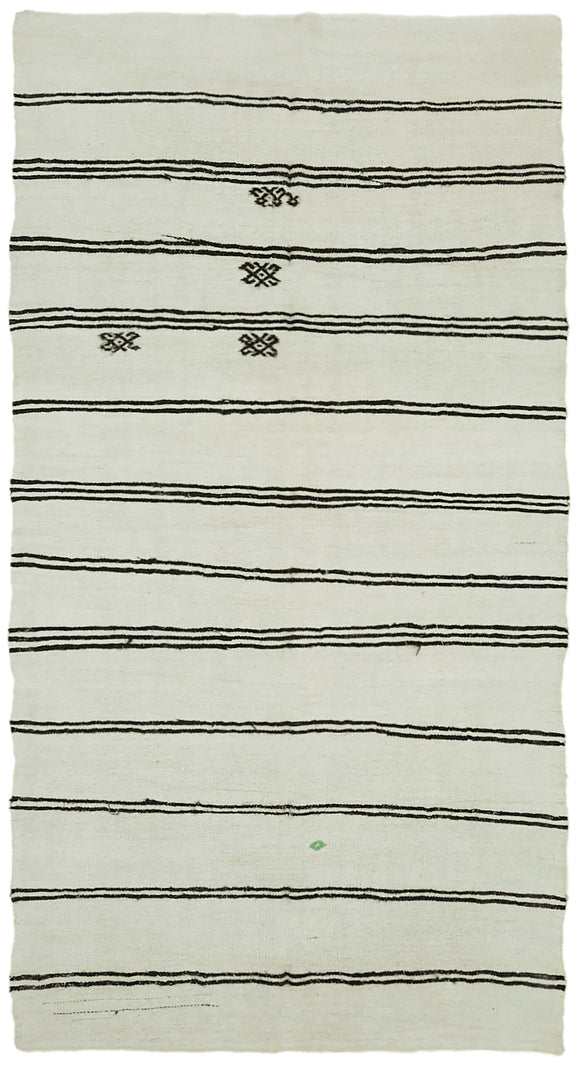 6x11 White Hemp Kilim Rug - 41955