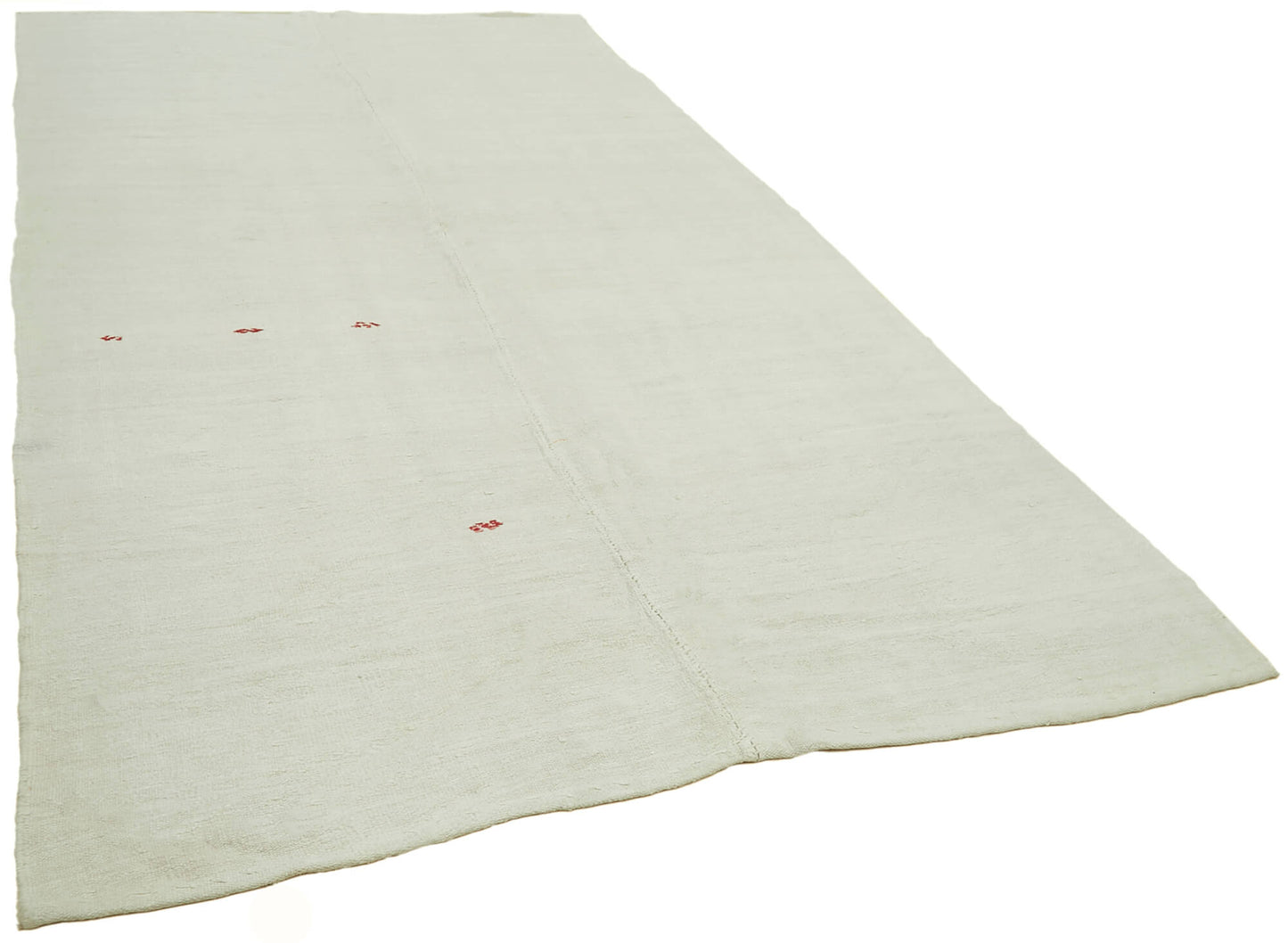 6x12 White Hemp Kilim Rug - 41956
