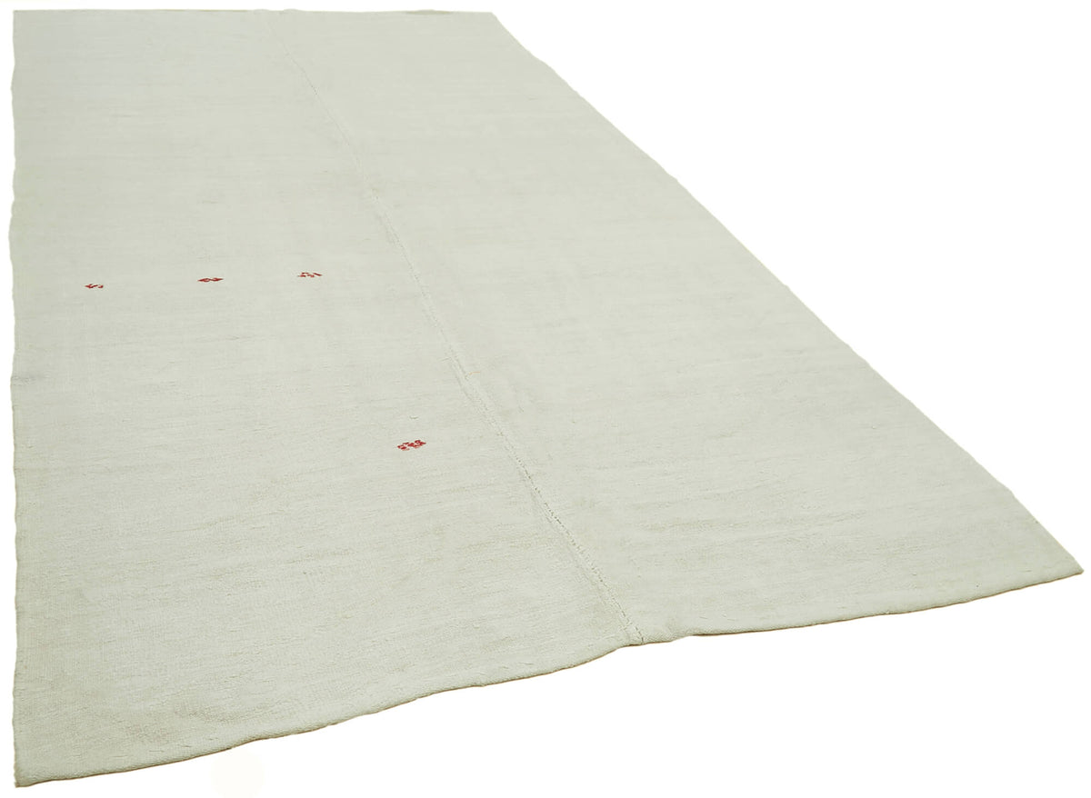 6x12 White Hemp Kilim Rug - 41956