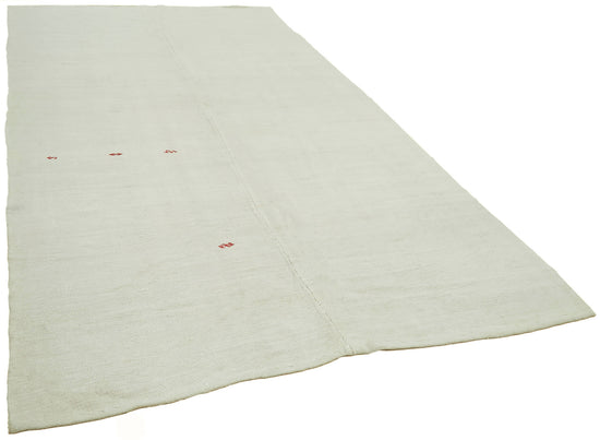 6x12 White Hemp Kilim Rug - 41956