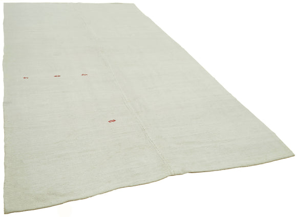 6x12 White Hemp Kilim Rug - 41956