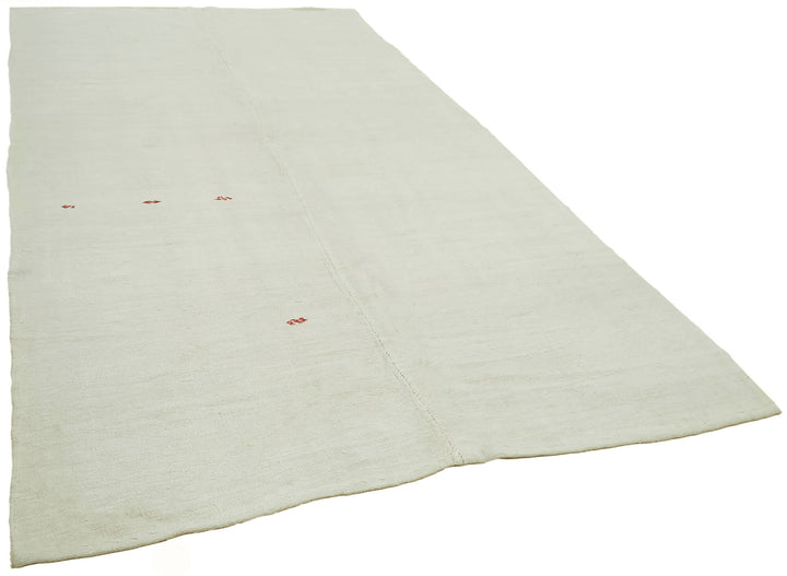 6x12 White Hemp Kilim Rug - 41956