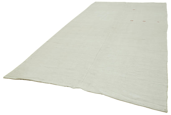 6x12 White Hemp Kilim Rug - 41956