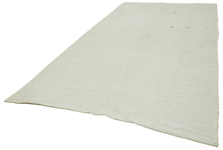6x12 White Hemp Kilim Rug - 41956