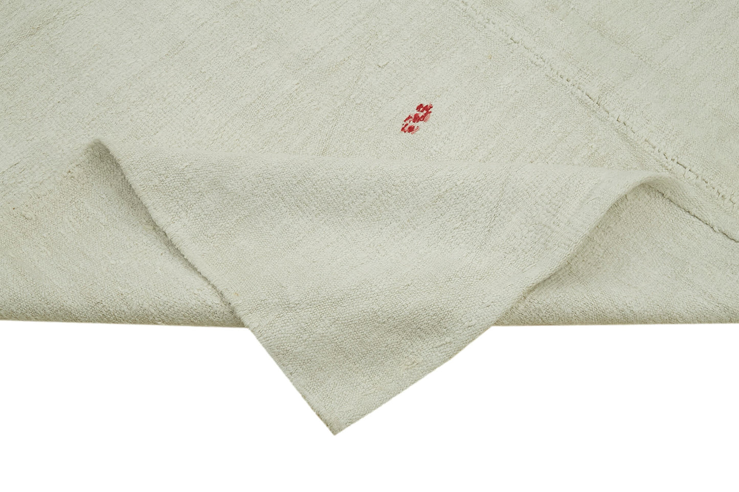 6x12 White Hemp Kilim Rug - 41956