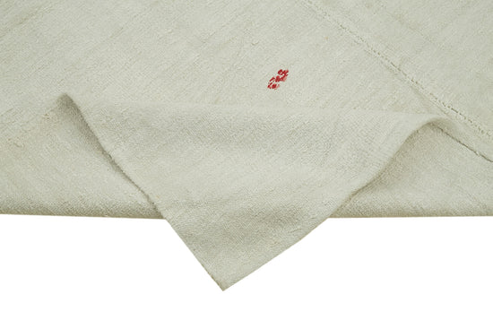 6x12 White Hemp Kilim Rug - 41956