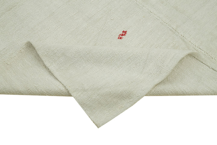 6x12 White Hemp Kilim Rug - 41956