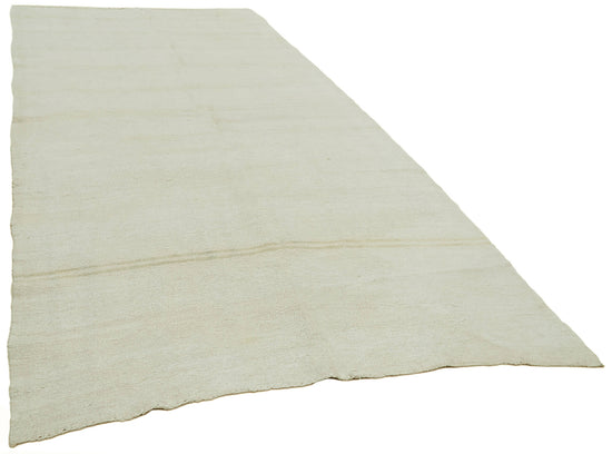 6x13 White Hemp Kilim Rug - 41957