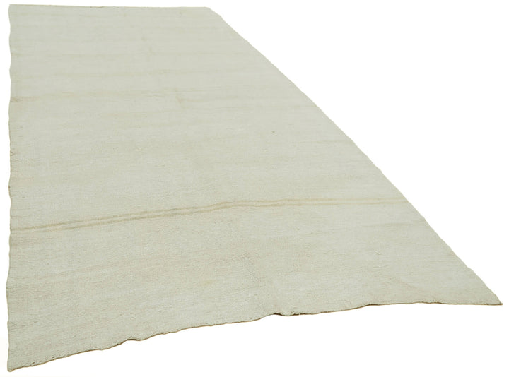 6x13 White Hemp Kilim Rug - 41957
