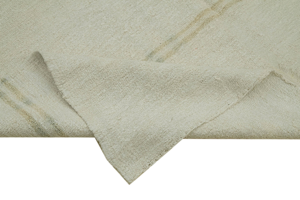 6x13 White Hemp Kilim Rug - 41957
