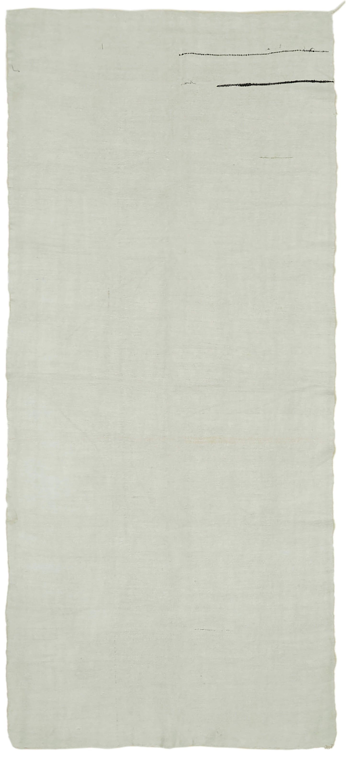 5x13 White Hemp Kilim Rug - 41958