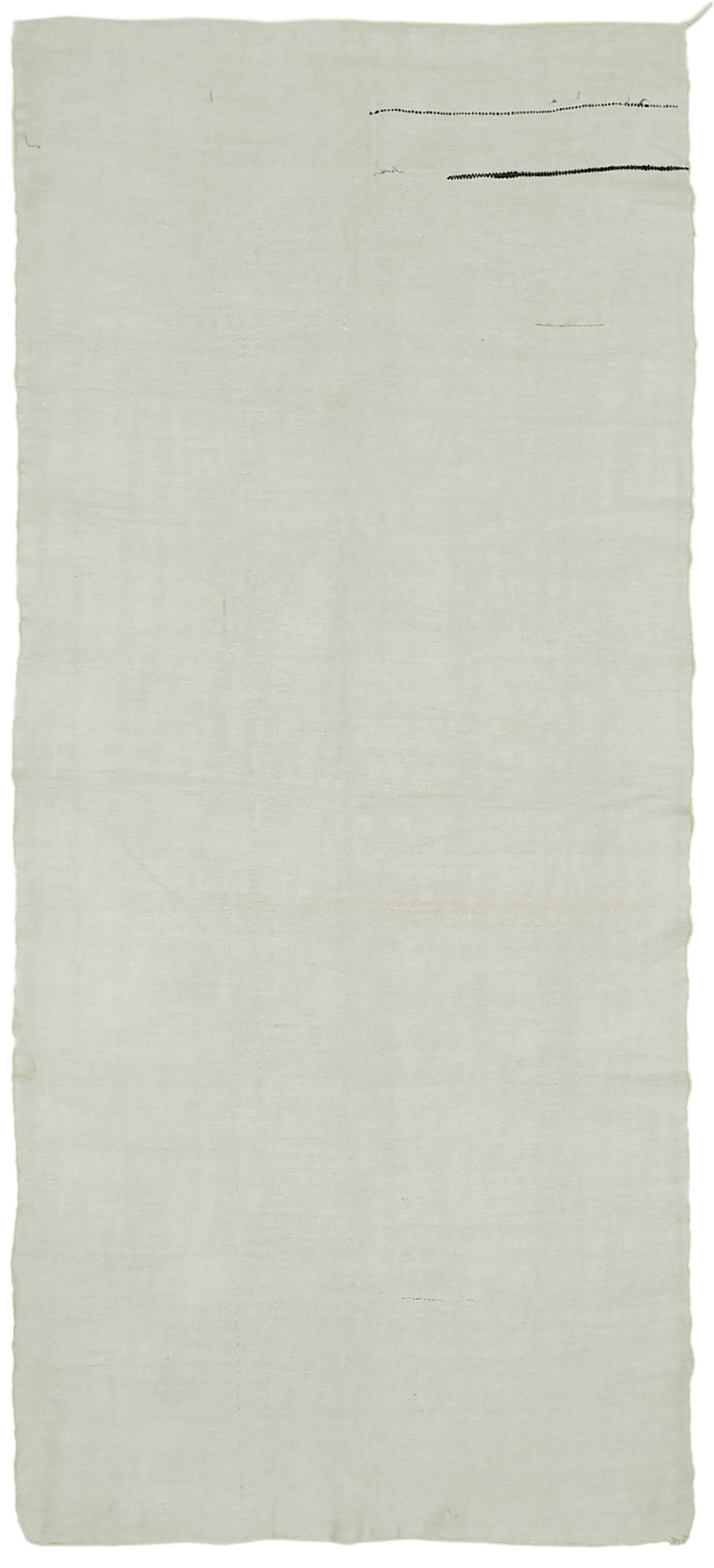 5x13 White Hemp Kilim Rug - 41958