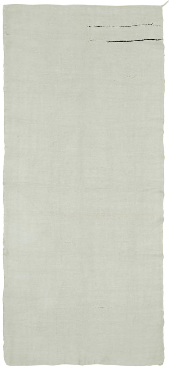 5x13 White Hemp Kilim Rug - 41958