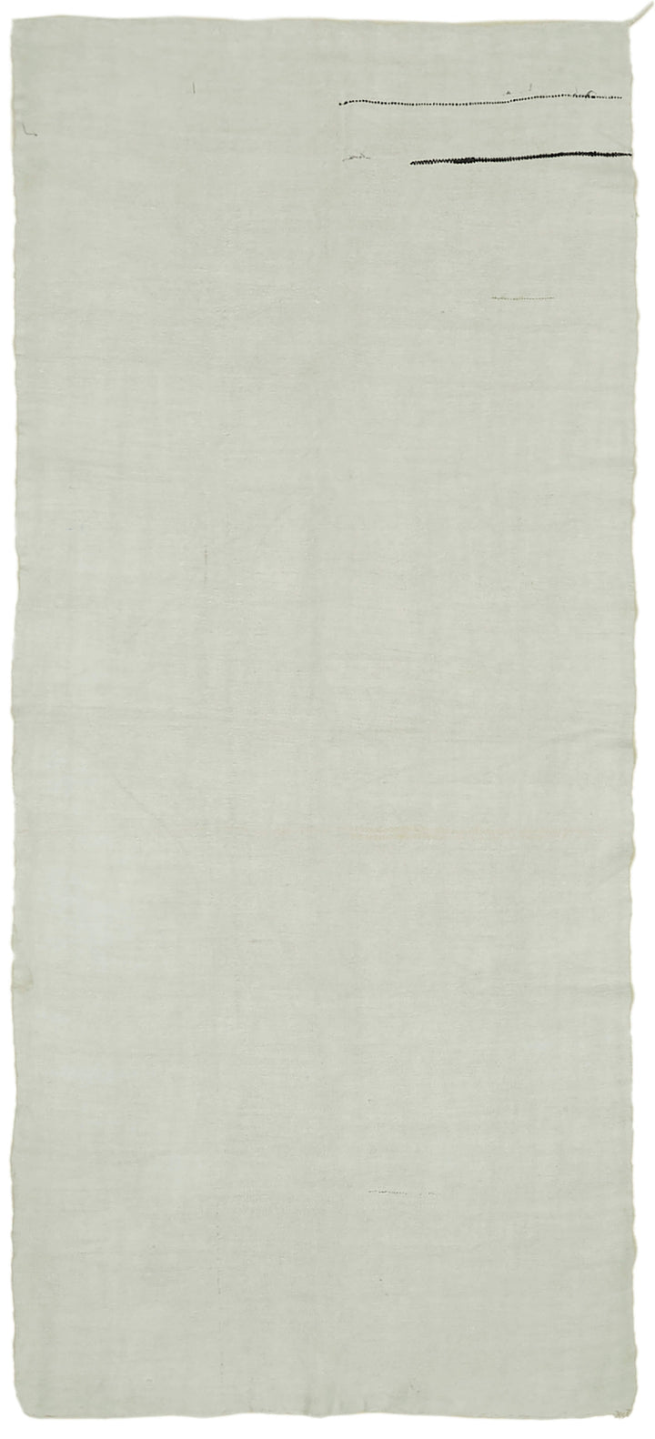 5x13 White Hemp Kilim Rug - 41958