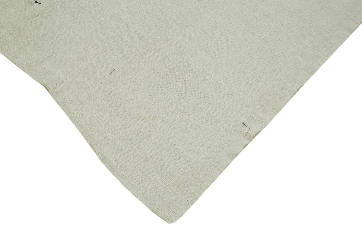 5x13 White Hemp Kilim Rug - 41958