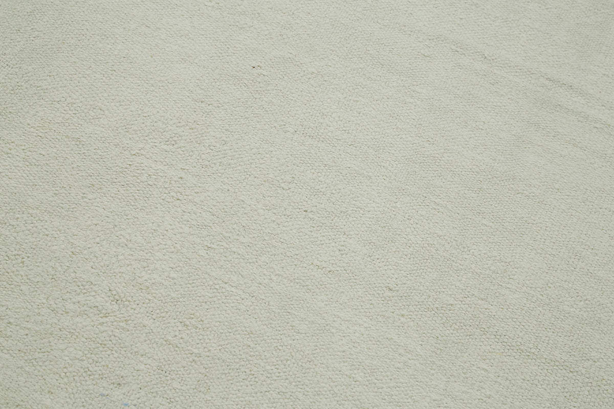 5x13 White Hemp Kilim Rug - 41958
