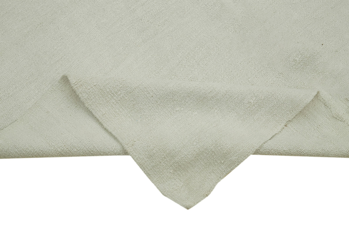 5x13 White Hemp Kilim Rug - 41958