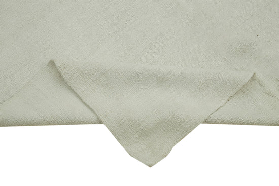 5x13 White Hemp Kilim Rug - 41958