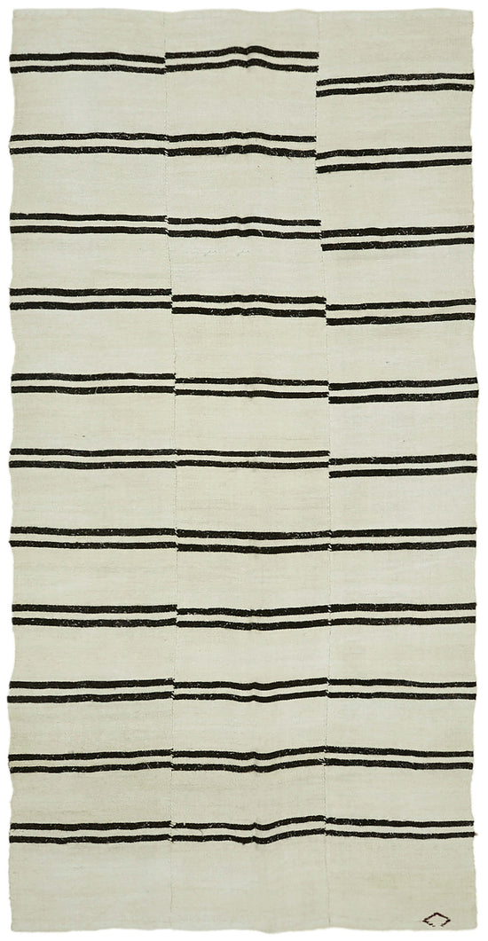 6x13 Beige Hemp Kilim Rug - 41959