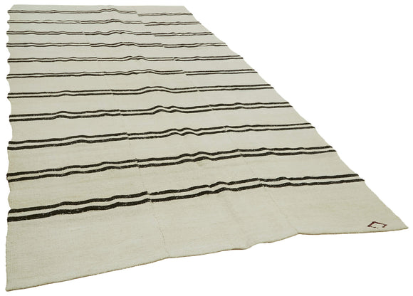 6x13 Beige Hemp Kilim Rug - 41959