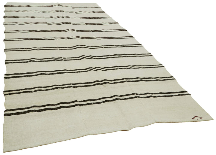 6x13 Beige Hemp Kilim Rug - 41959