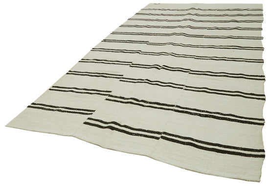 6x13 Beige Hemp Kilim Rug - 41959